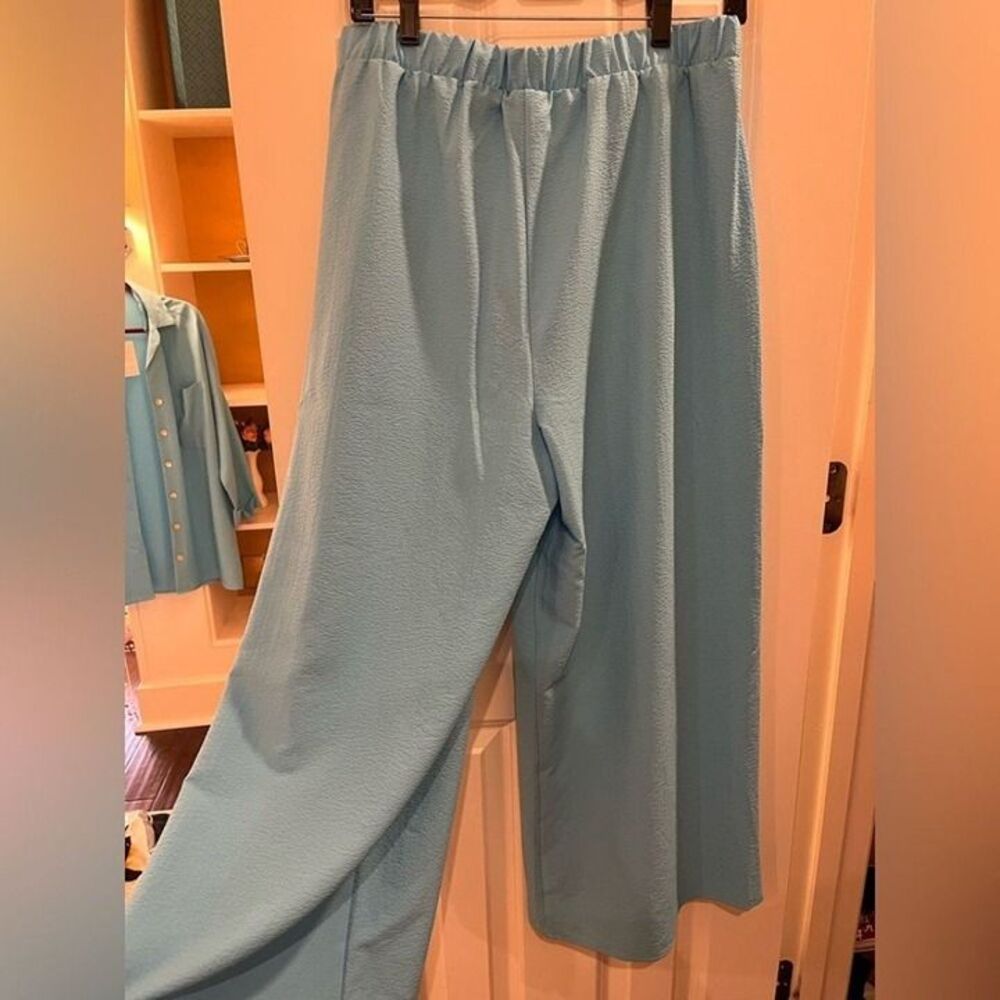 Show Me Your Mumu Kick Back Pants Sky Blue size Large NWT Vacation Summer - Picture 6 of 7
